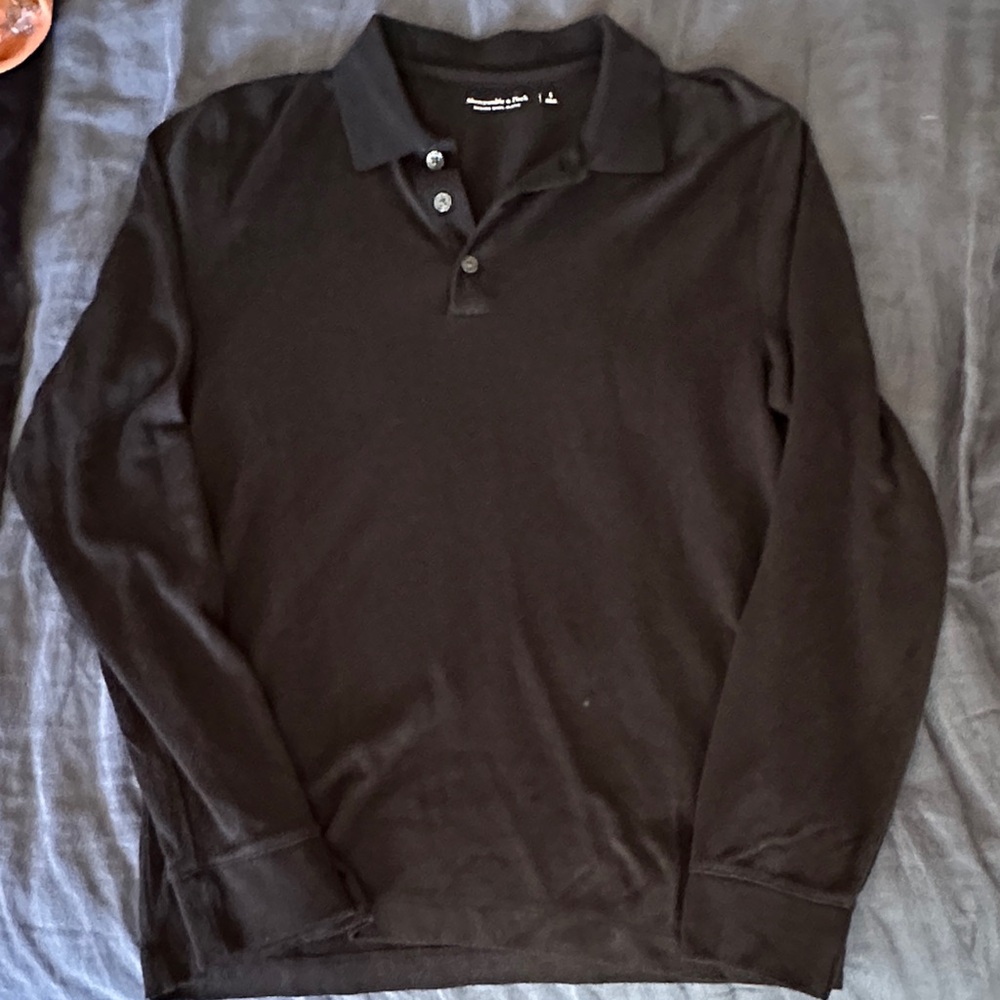 Abercrombie & Fitch Black Polo Shirt